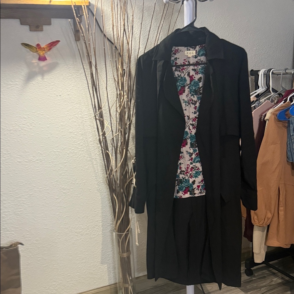 POL Black Jacket with Floral Lining